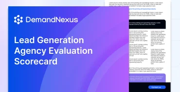 Lead Generation Agency Evaluation Scorecard