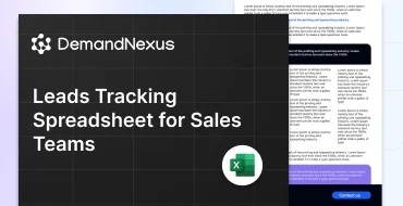 Leads Tracking Spreadsheet for Sales Teams