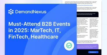 Must-Attend B2B Events in 2025 Healthcare, IT, Manufacturing, FinTech, Marketing