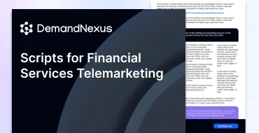 Scripts for Financial Services Telemarketing