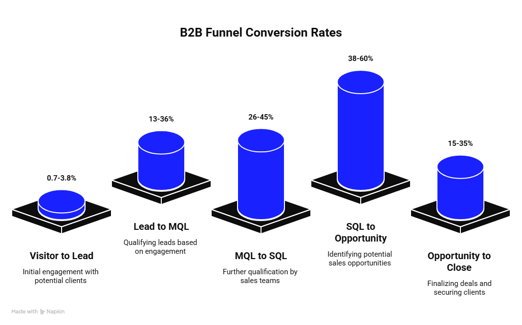 b2b sales funnel conversion